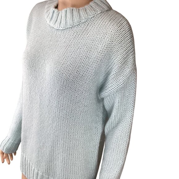 French Connection Womens Snuggle Pullover Sweater Size XS Xsmall Blue Mohair - Picture 6 of 10